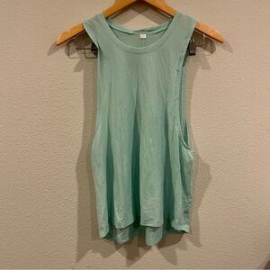 Lululemon mint green teal muscle tank fits like size small